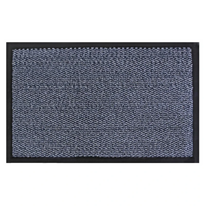 JVL Heavy Duty Commodore Vinyl Backed Barrier Doormat, 120x170cm, Blue Black Fleck