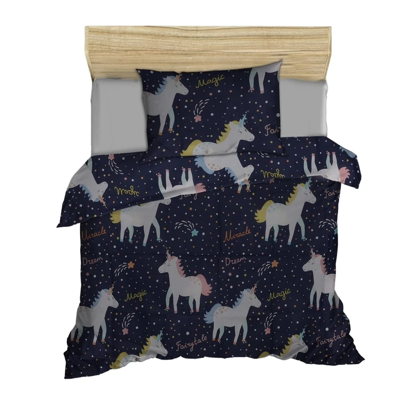 Quilted duvet 250x200 Dark Blue White Yellow - Image 1