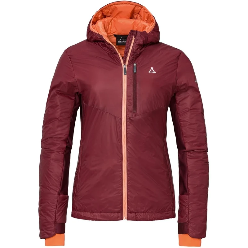 Schöffel Women's Ins Hybrid Black Raven L, Lightweight MTB Jacket with 4D Body Mapping, Breathable, Warming Cycling Jacket with Fixed Hood, with Pockets