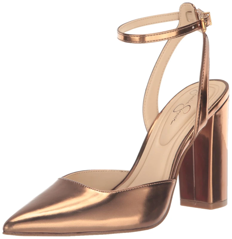 Jessica Simpson Women's Nazela Pointed Toe Pump, Bronze, 8 UK