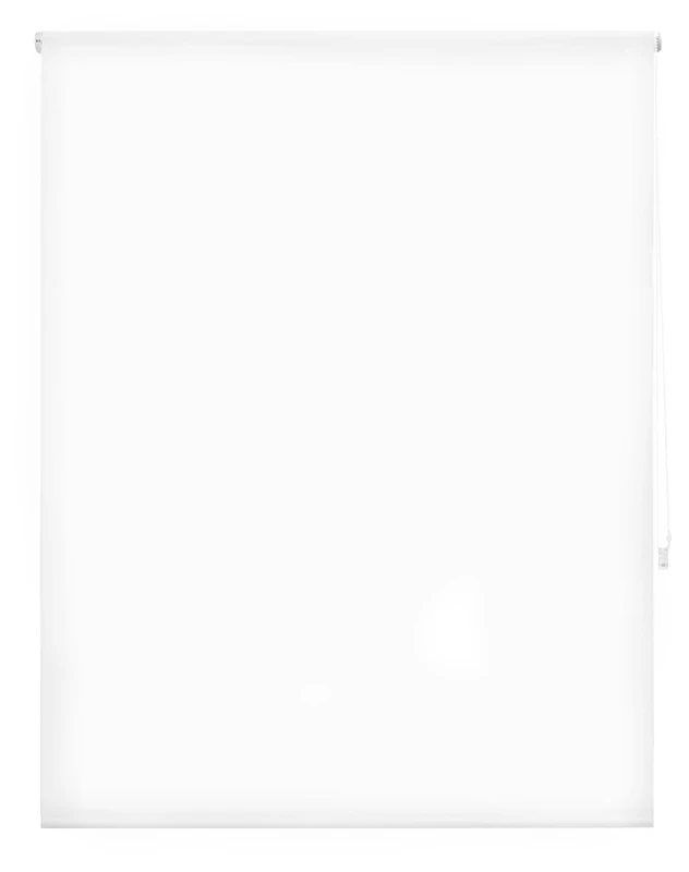DECORBLIND | Smooth Translucent Roller Blind, Size: 130 x 175 - Plain Fabric: 127 x 170 - Optical White, Easy Installation to Wall or Ceiling