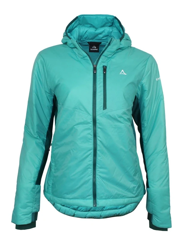 Schöffel Women's Ins Hybrid Black Raven L, Lightweight MTB Jacket with 4D Body Mapping, Breathable, Warming Cycling Jacket with Fixed Hood, with Pockets