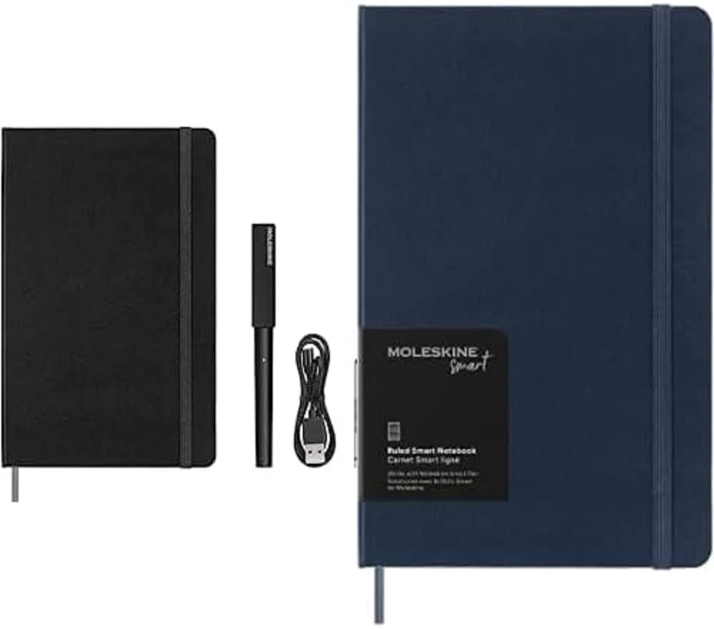 Moleskine Smart Writing Set, Smart Notebook with Smart Pen Included, Moleskine Smart Notebook, Digital Notebook with Lined Pages+ Moleskine Smart Notebook, Smart Writing System, Smart Notebook