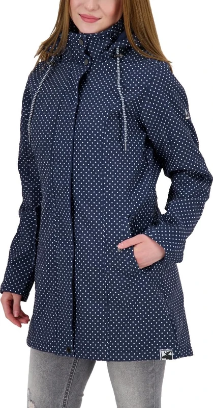 Deproc Active Twin Peak DT Women's Softshell Coat with Hood Lined Softshell Jacket Transition Jacket, navy