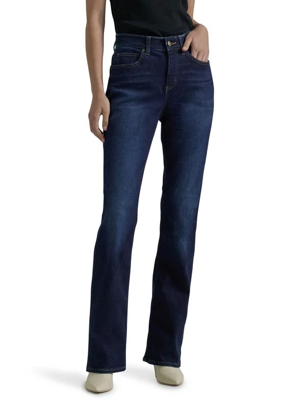 Lee Women's Petite Ultra Lux Comfort with Flex Motion Bootcut Jean, Main Thrill, 14 Short