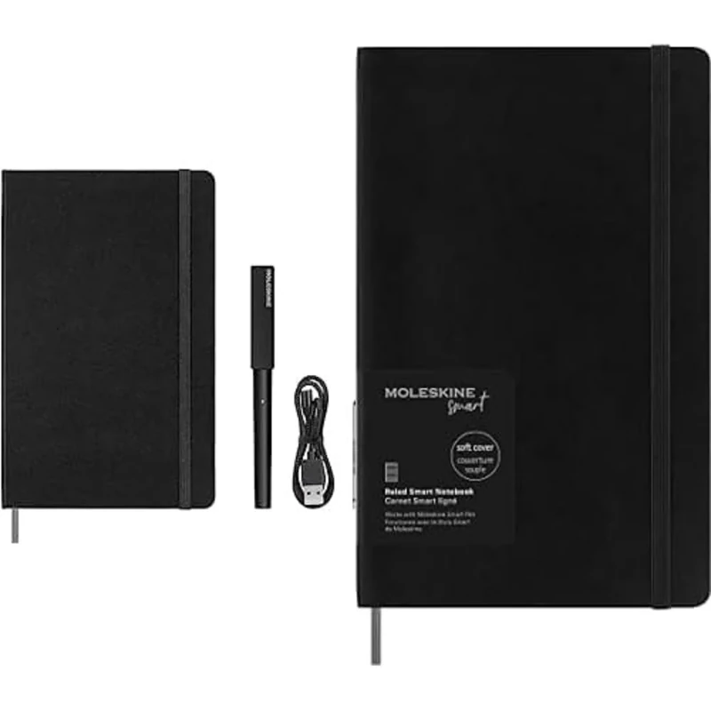 Moleskine Smart Writing Set, Smart Notebook with Smart Pen Included, Moleskine Smart Notebook, Digital Notebook + Moleskine Smart Notebook, Smart Writing System, Smart Notebook with Soft Cover