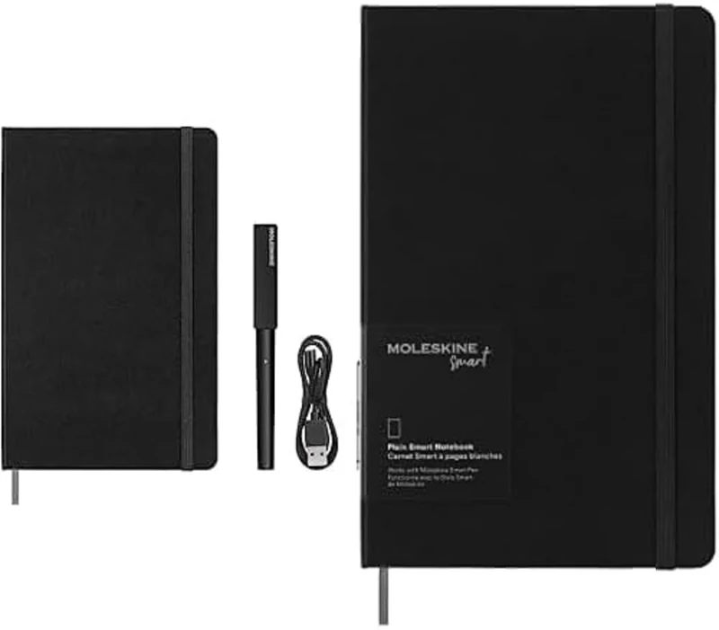 Moleskine Smart Writing Set, Smart Notebook with Smart Pen Included, Moleskine Smart Notebook, Digital Notebook with Lined Pages + Moleskine Smart Notebook, Smart Writing System, Smart Notebook