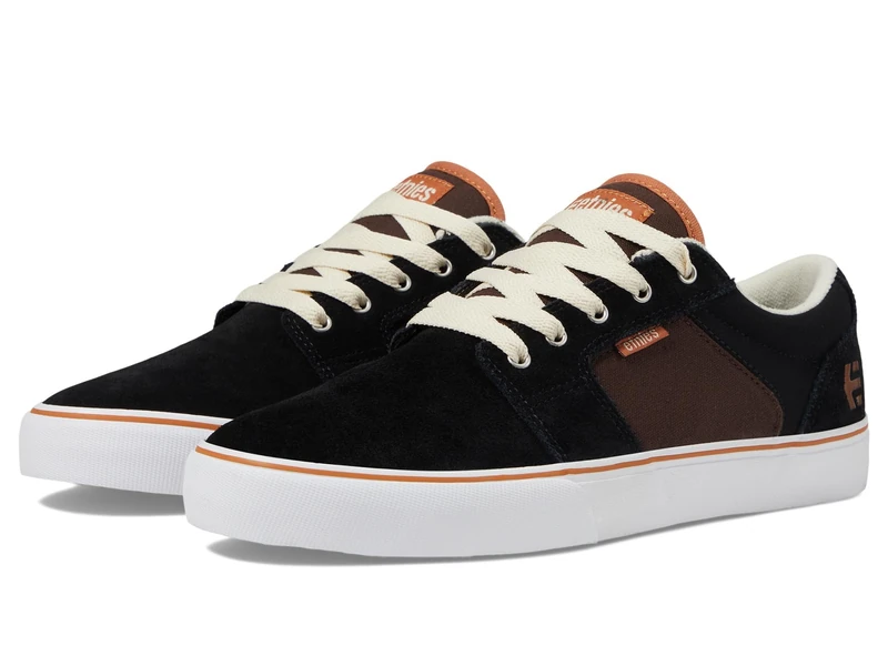 Etnies Men's Barge LS Skate Shoe, Black/Brown, 4 UK