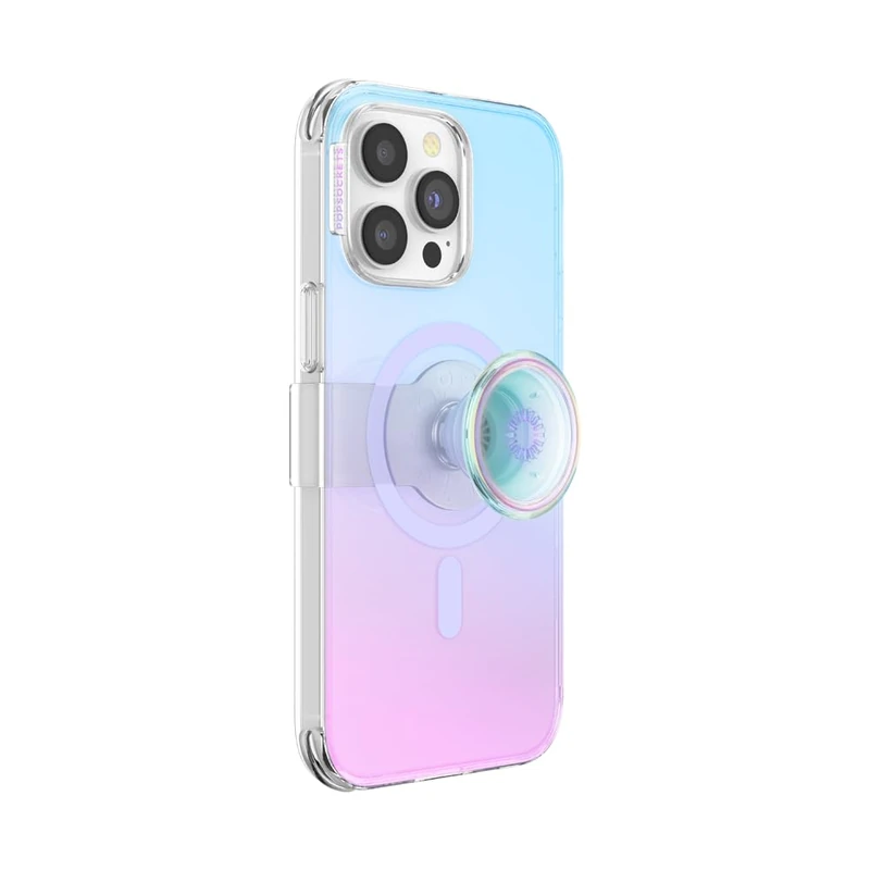 PopSockets iPhone 14 Pro Max Case with MagSafe, Phone Case for iPhone 14 Pro Max, Grip Sold Separately, Wireless Charging Compatible - Iridescent