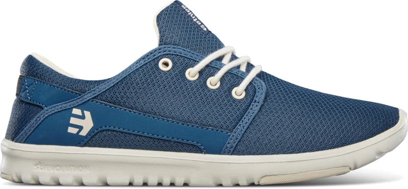 Etnies Scout – Ultra-Light Lifestyle, Reinforced Design, Cushioned Feel, Everyday Comfort, Vegan Blue White
