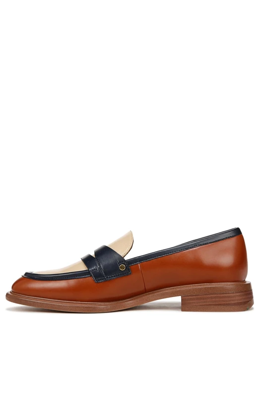 Franco Sarto Women's Edith Slip on Loafers, Biscuit Brown Colorblock Multi, 7 UK