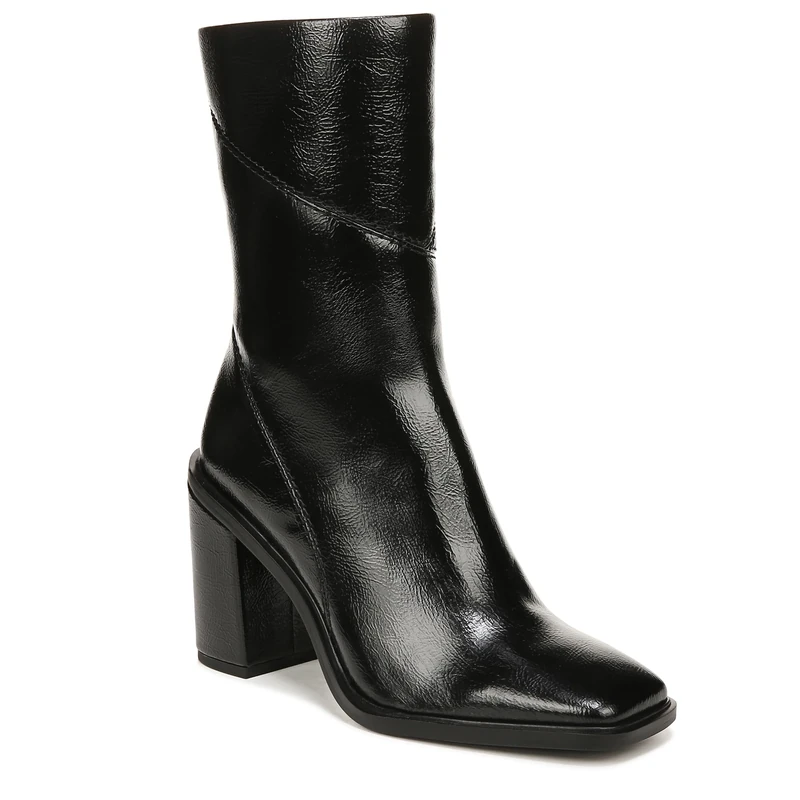 Franco Sarto Women's Stevie Mid Calf Boot, Black Water Patent, 5