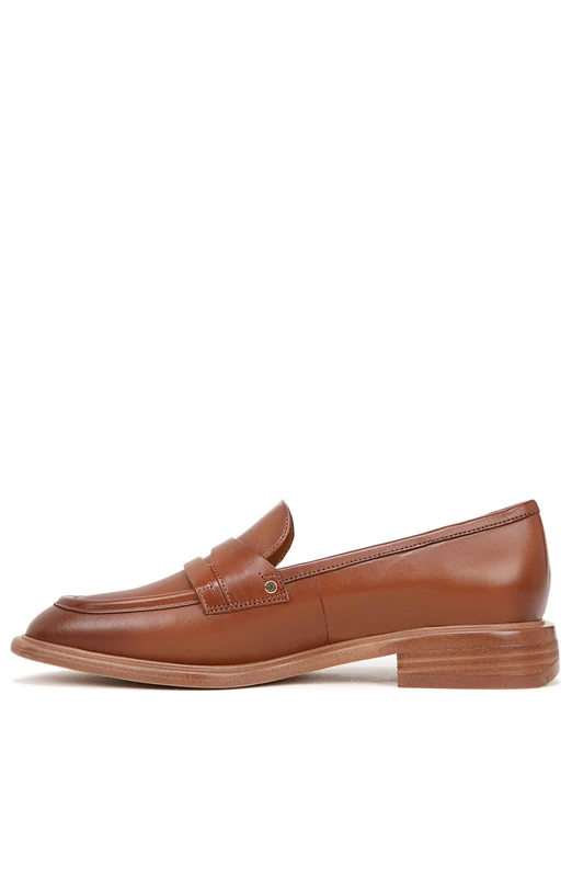 Franco Sarto Women's Edith Slip on Loafers, Tobacco Brown Leather, 3 UK