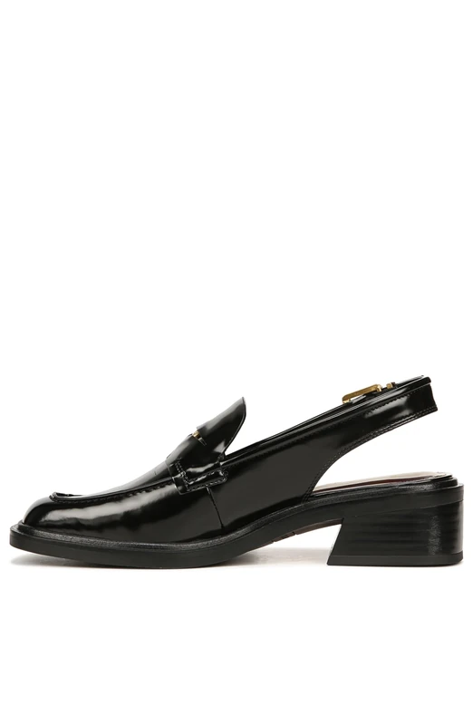 Franco Sarto Women's Giada Slingback Loafer Flat, Black Gloss, 6 UK