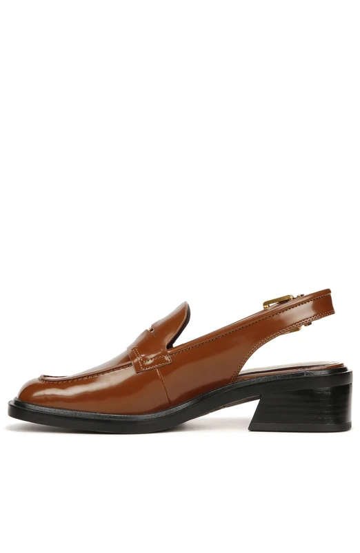 Franco Sarto Women's Giada Slingback Loafer Flat, Tobacco Brown Gloss, 6 UK