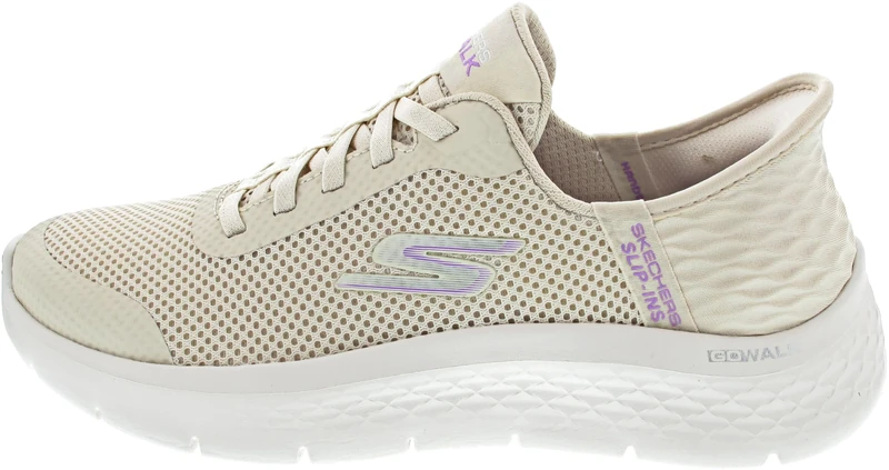 Skechers Women's Go Walk Flex Grand Entry Slip-On Sneakers, Off White Textile/Trim, 8 UK