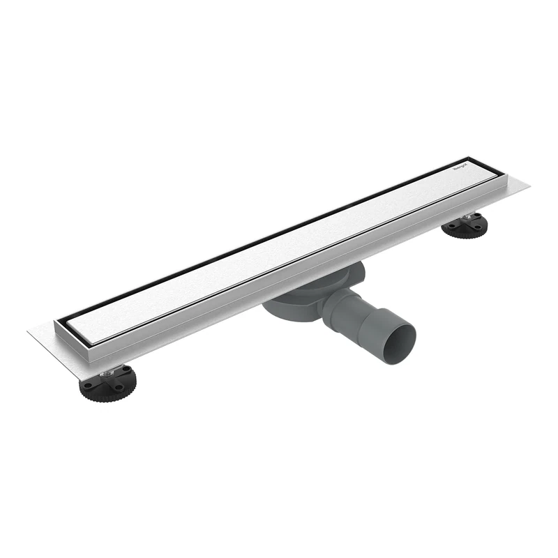 Ibergrif M42001-90 Linear Shower Drain 900mm, 2 in1 Double-Sided Tile Insert Stainless Steel Invisible Bathroom Floor Drain Set with Odor Stop and Hair Strainer, 360 ° Rotate