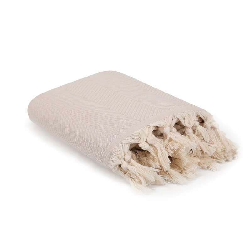 WELL HOME MOBILIARIO & DECORACIÓN Sofa-plaid cover 170 x 230 Beige - Image 1