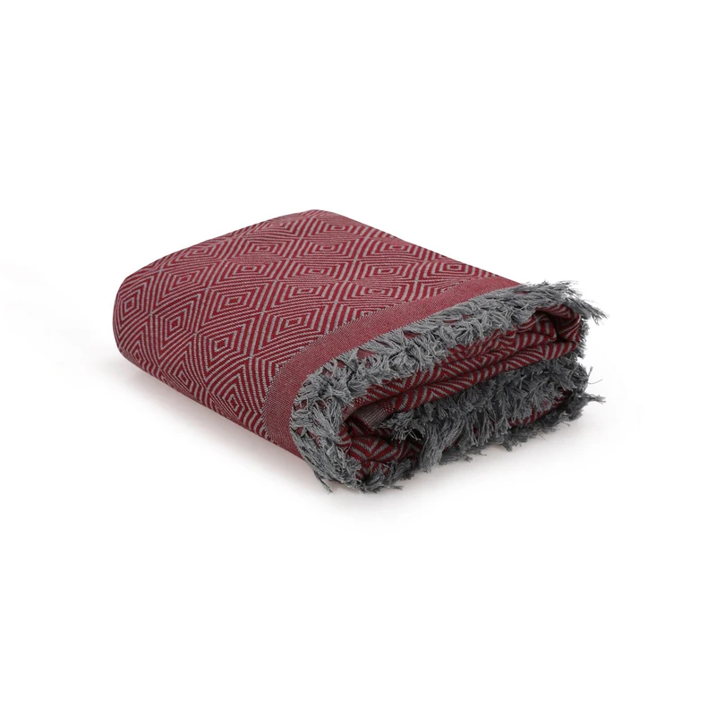 WELL HOME MOBILIARIO & DECORACIÓN Sofa-plaid cover 175 x 230 claret red