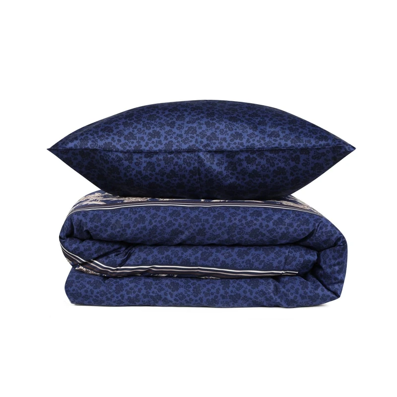 WELL HOME MOBILIARIO & DECORACIÓN Duvet Cover Set + 2 Pillowcases 240 x 220 cm Dark Blue Beige Brown