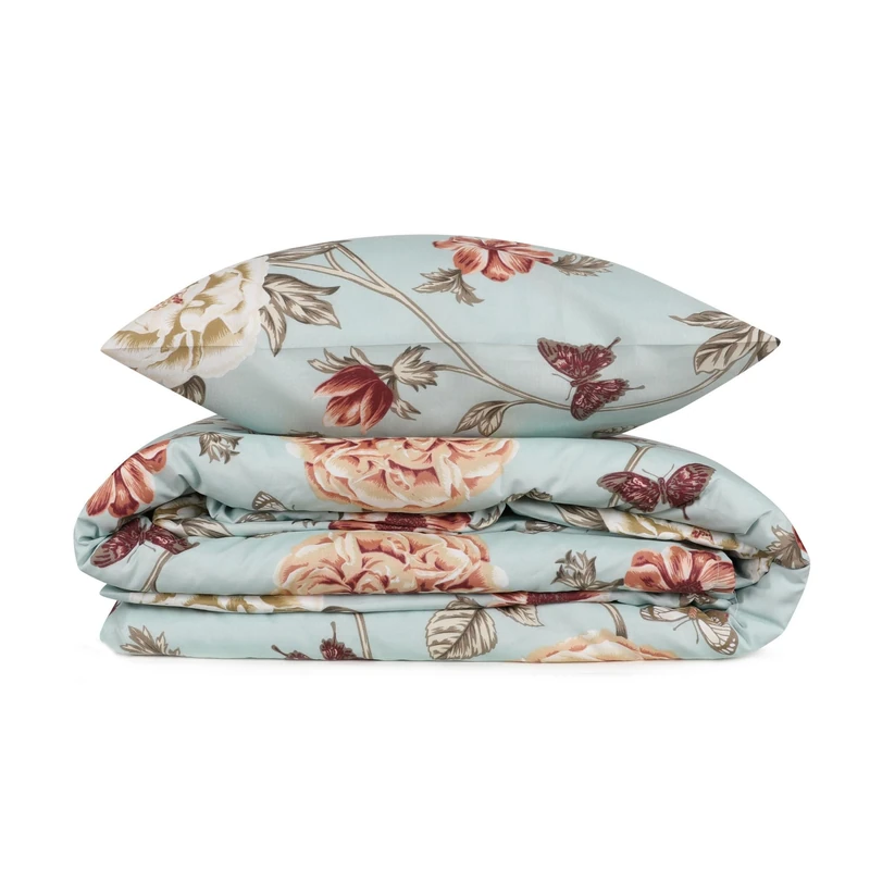 WELL HOME MOBILIARIO & DECORACIÓN Duvet Cover Set + 2 Pillowcases 240 x 220 cm Mint Cream Pink Palo Green