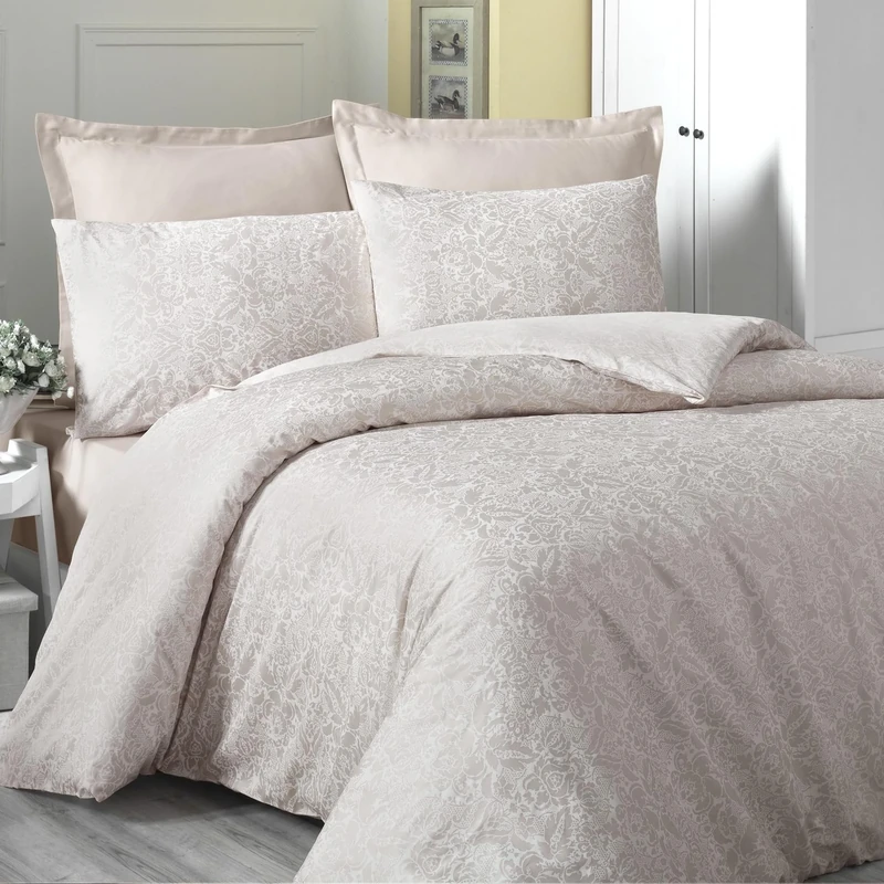 WELL HOME MOBILIARIO & DECORACIÓN Duvet Cover Set + 2 Pillowcases 240 x 220 cm Cream