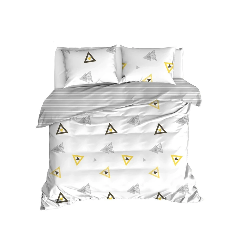 WELL HOME MOBILIARIO & DECORACIÓN Duvet Cover Set + 2 Pillowcases 240 x 220 cm White Grey Yellow