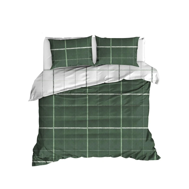 WELL HOME MOBILIARIO & DECORACIÓN Duvet Cover Set + 2 Pillowcases 240 x 220 cm Green White