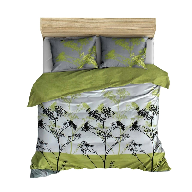 WELL HOME MOBILIARIO & DECORACIÓN Duvet Cover Set + 2 Pillowcases 240 x 220 cm Green White Grey Black