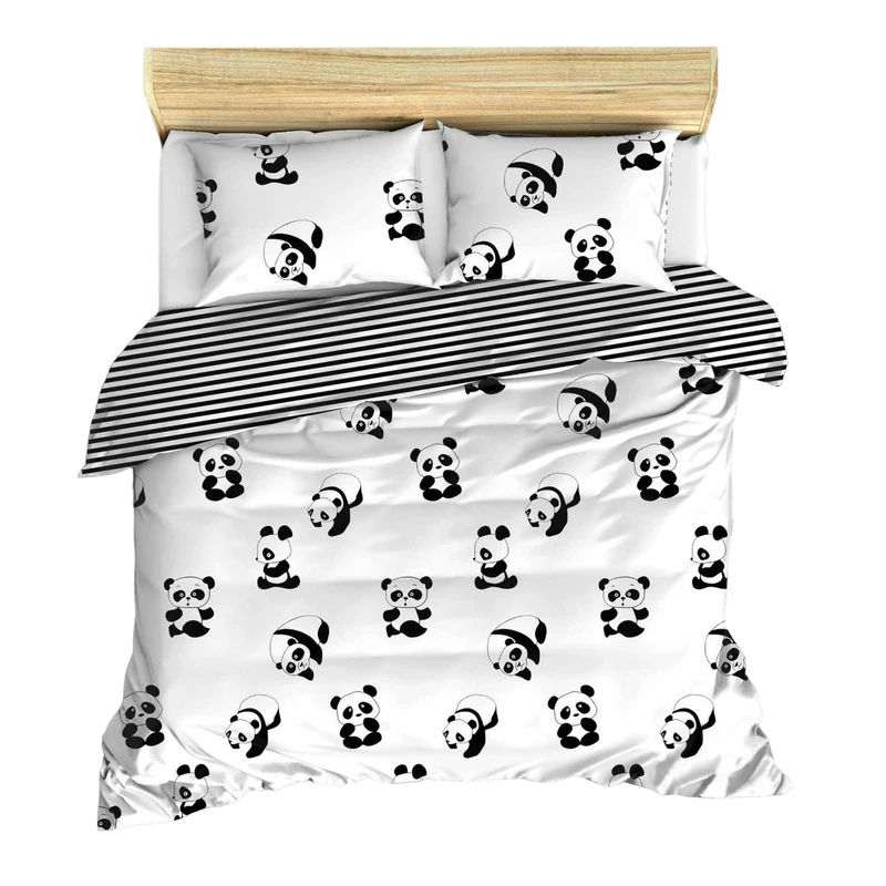 WELL HOME MOBILIARIO & DECORACIÓN Duvet Cover Set + 2 Pillowcases 240 x 220 Black & White