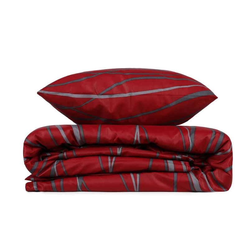 WELL HOME MOBILIARIO & DECORACIÓN Duvet Cover Set + 2 Pillowcases 240x220 Claret Red Anthracite