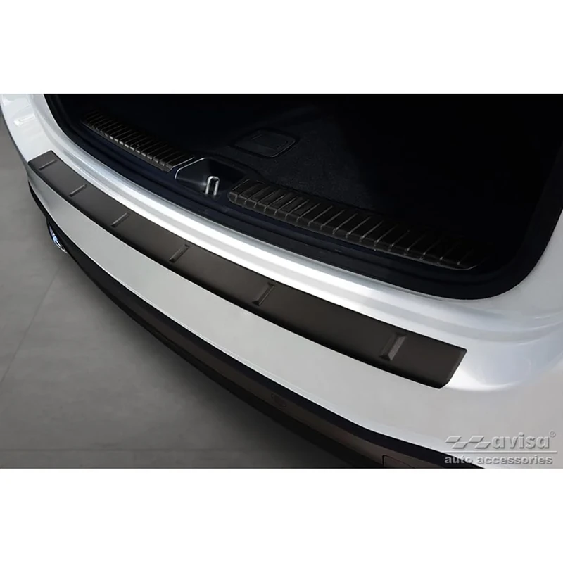 Avisa Matt Black Stainless Steel Rear bumper protector compatible with Mercedes GLE II W167 & GLE II 53 AMG 2019-2023 'Ribs'