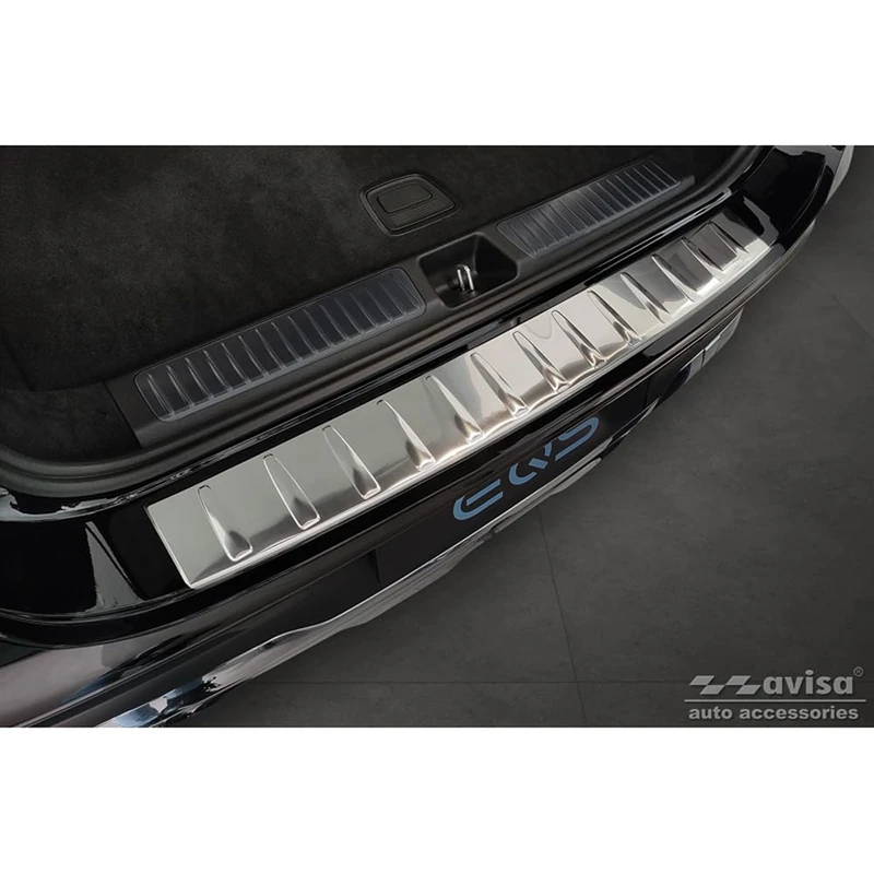 Avisa Stainless Steel Rear bumper protector compatible with Mercedes EQS SUV (X296) 2022- 'Ribs'