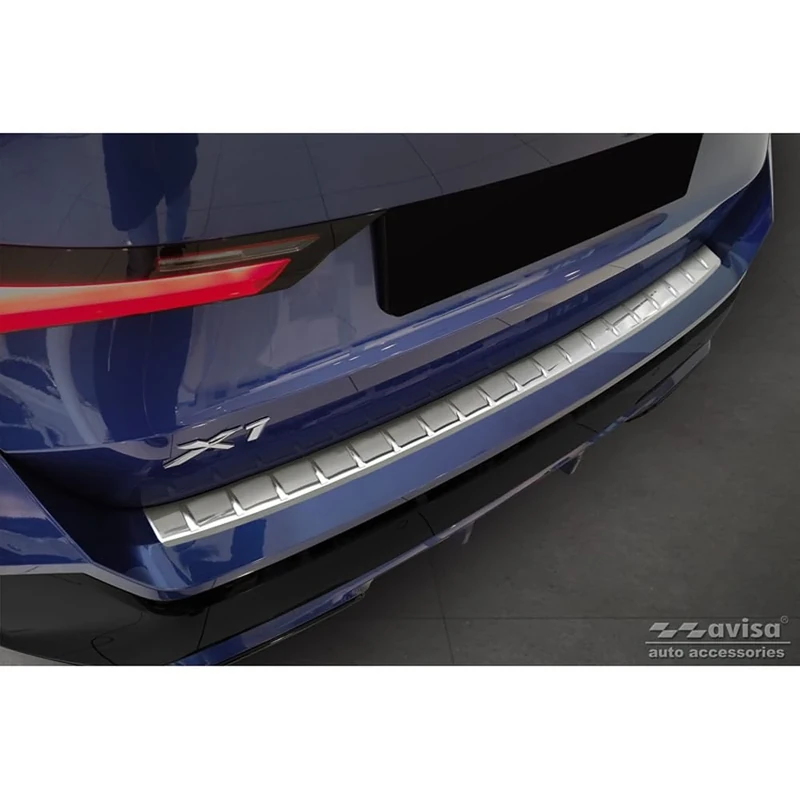 Avisa Stainless Steel Rear Bumper protector compatible with BMW X1 U11 M-Sport 2022- 'Ribs'
