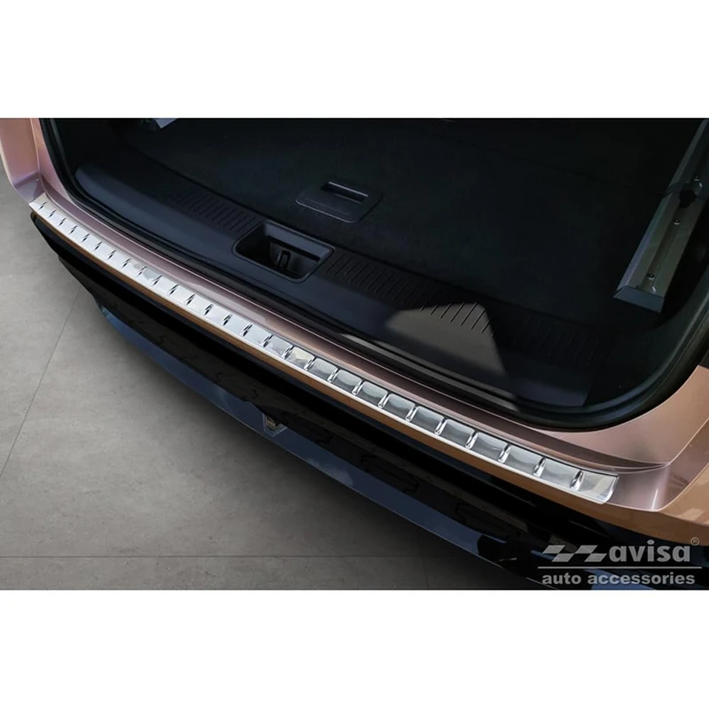 Avisa Stainless Steel Rear bumper protector compatible with Nissan Ariya 2022- 'Ribs'