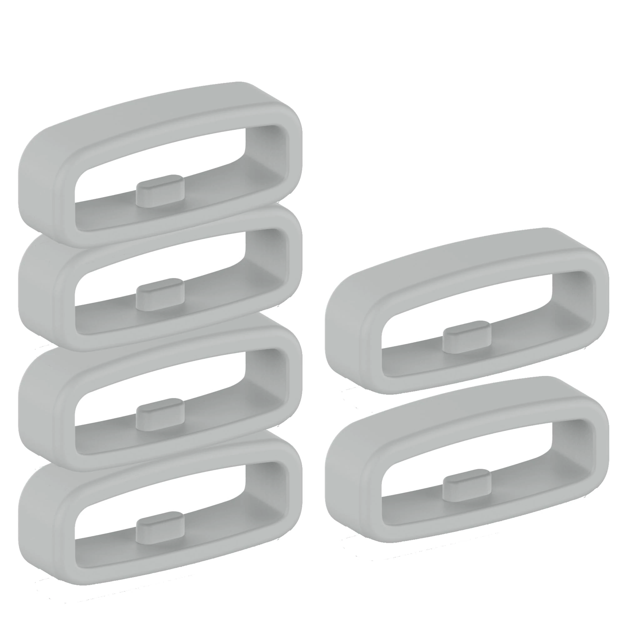 Chofit Replacement Secure Rings Compatible with Garmin Venu Sq 2/Venu 2 Plus/Vivoactive 6/epix Pro 42mm/Approach S70 42mm Silicone Connector Keepers Fastener Ring Holders Security Loop (Gray)