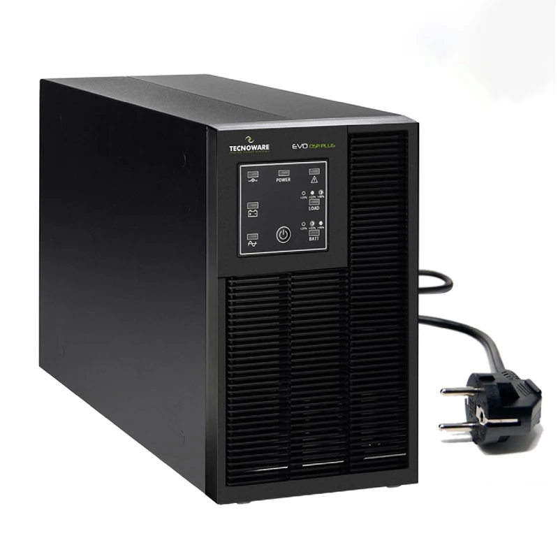 Tecnoware Power Systems Evo DSP Plus 800 UPS, DSP on Line Technology (VFI), Efficiency 94%, Input/Output 230/230Vac 50/60Hz, Full Protection, IEC Output Sockets, 10x14.5x30cm