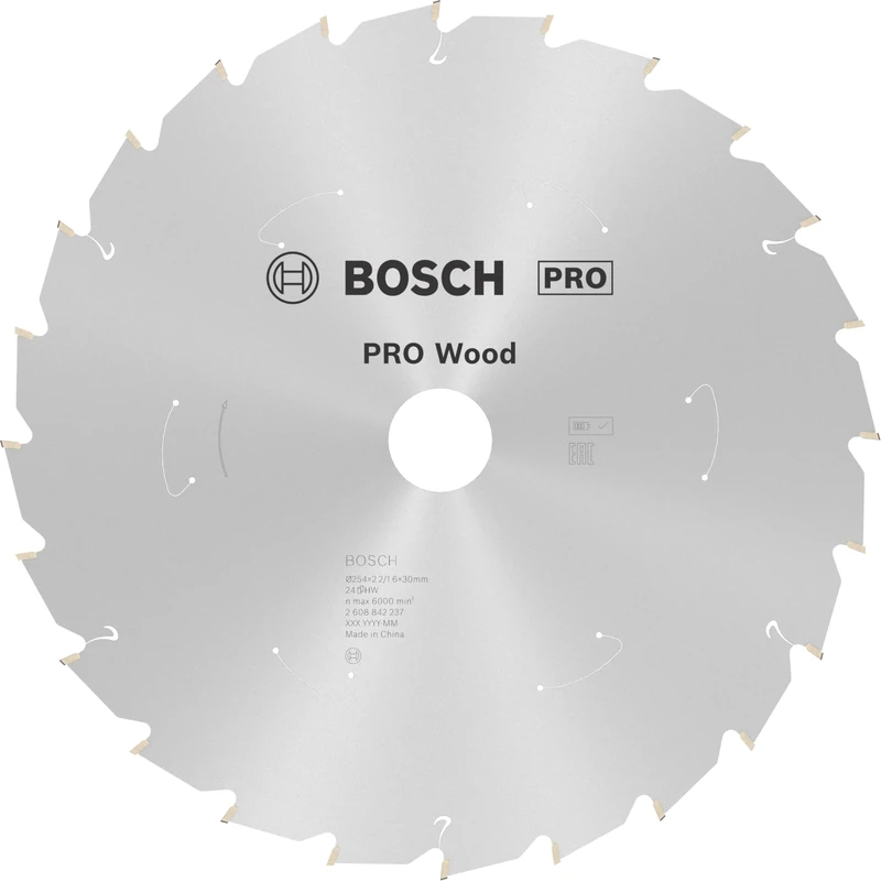 Bosch 1x PRO Wood Cordless Circular Saw Blade for Mitre Saws (for Softwood, Hardwood, Ø 254 mm, Professional Accessory Mitre Cordless Circular Saw)