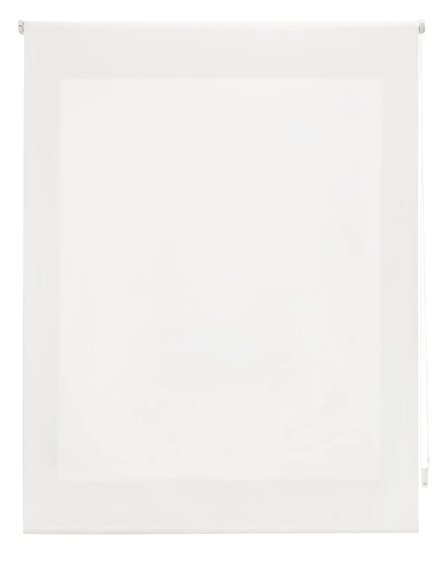 DECORBLIND | Smooth Translucent Roller Blind, Size: 140 x 250 - Plain Fabric: 137 x 245 - White - Easy Installation to Wall or Ceiling