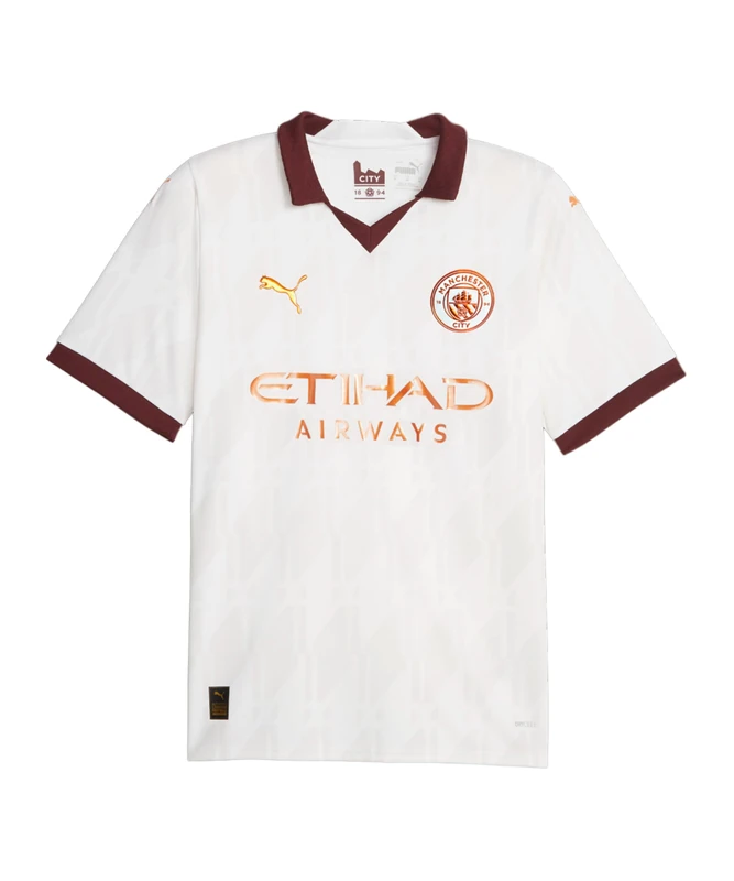 Manchester City Away Shirt 2023/24 Season - Replica - Men - White - Size: XXXL