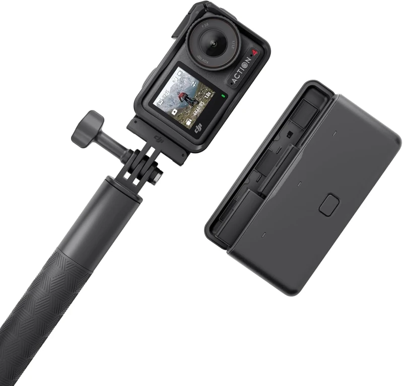 DJI Osmo Action 4 Adventure Combo - 4K/120fps Waterproof Action Camera with a 1/1.3-Inch Sensor, 10-bit & D-Log M Color Performance, 155° FOV, Up to 7.5 h with 3 Extra Batteries, Outdoor Camera