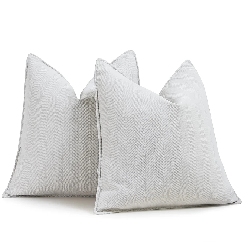 ZWJD Cushion Covers 65x65 Set Of 2 Chenille Cushion Cover Sofa Cushions Pillowcases With An Elegant Design, Soft And Luxurious Decorative Throw Pillows For The Couch, Bed And Home Decoration