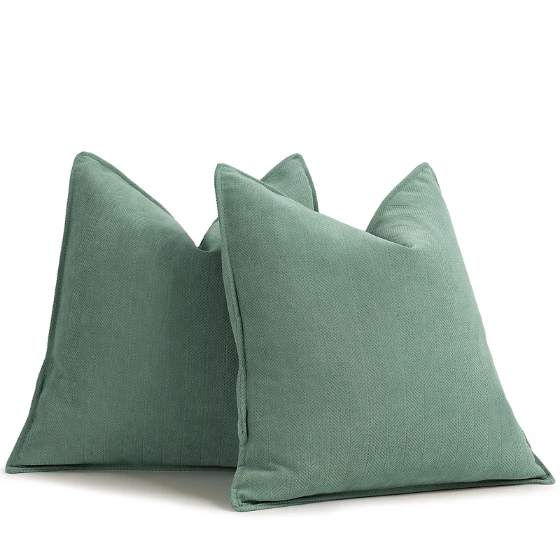 ZWJD Cushion Covers 65x65 Set Of 2 Chenille Cushion Cover Sofa Cushions Pillowcases With An Elegant Design, Soft And Luxurious Decorative Throw Pillows For The Couch, Bed And Home Decoration