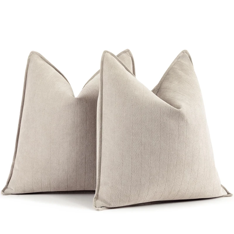 ZWJD Cushion Covers 65x65 Set Of 2 Chenille Cushion Cover Sofa Cushions Pillowcases With An Elegant Design, Soft And Luxurious Decorative Throw Pillows For The Couch, Bed And Home Decoration
