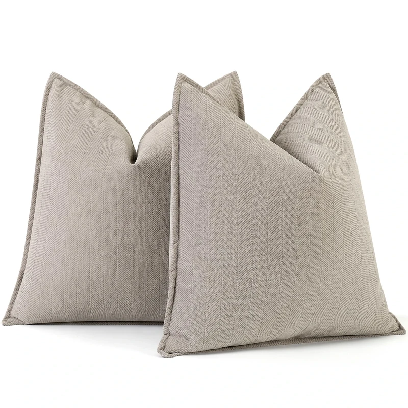 ZWJD Cushion Covers 65x65 Set Of 2 Chenille Cushion Cover Sofa Cushions Pillowcases With An Elegant Design, Soft And Luxurious Decorative Throw Pillows For The Couch, Bed And Home Decoration