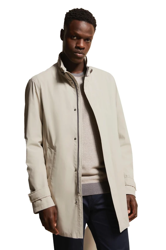 bugatti Men's 533400-59010 Coat, Light grey-210, 48 cm