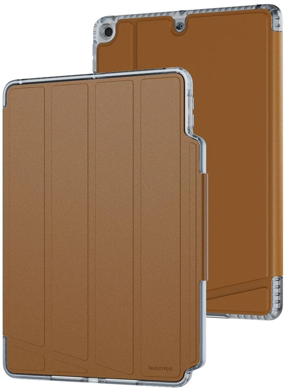 Tech21 EvoFolio case for iPad 7th/8th/9th Gen - Impact Protection, iPad case with Multi-Angle Viewing, Wake/Sleep Cover - Tan