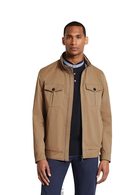 bugatti Men's 579200-59042 Jacket, Taupe-60, 48