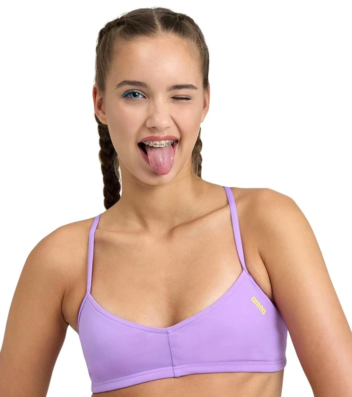 ARENA Women's Bandeau Live Bikini Set, Lavanda Yellow Star, XS