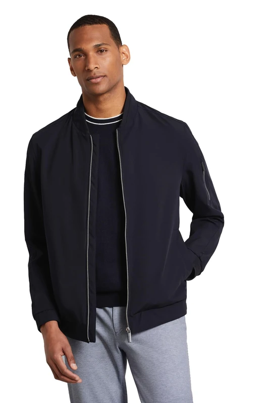 bugatti Men's 574100-59043 Jacket, Navy-390, 48 cm